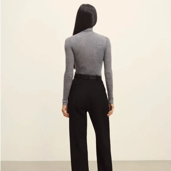 Buck Mason Featherweight Silk Cashmere Turtleneck Heather Gray Size XL NWT - Picture 5 of 9